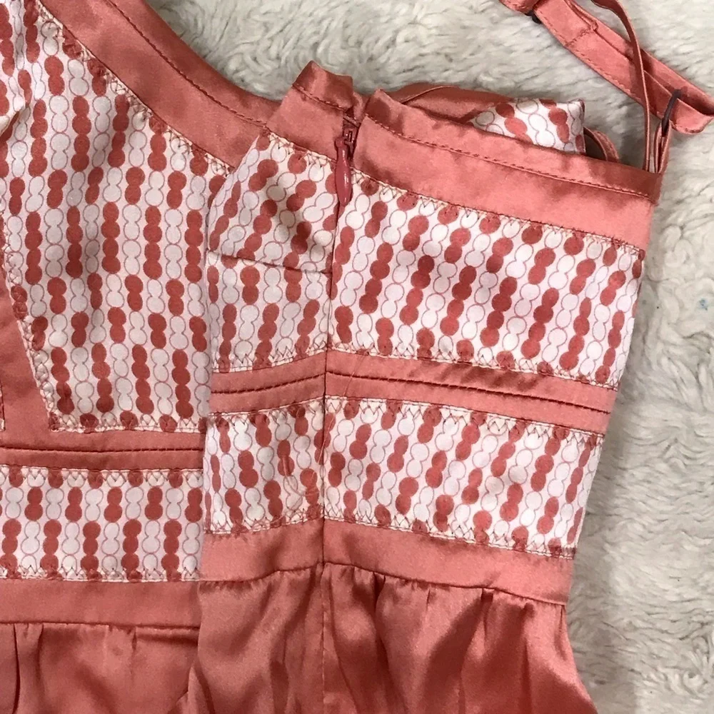 Proenza Schouler for Target salmon/cream geometric silk cami top Size XS - Picture 4 of 4